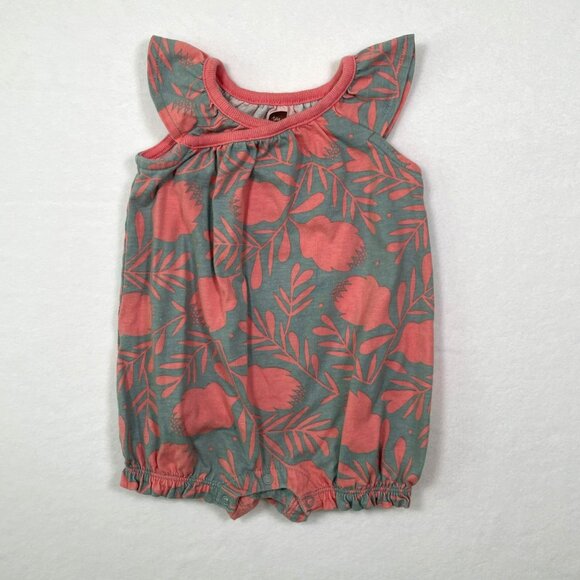 Tea Collection Baby Floral Romper 3-6m One Piece - Picture 1 of 8